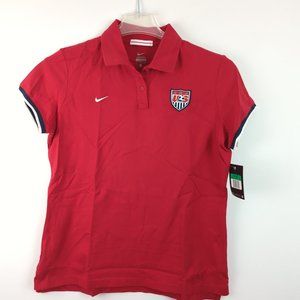 Women's USA Soccer Polo Shirt - RED - XL